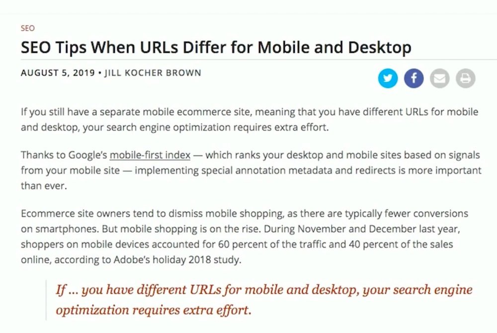 11seo tips when urls differ for mobile and desktop