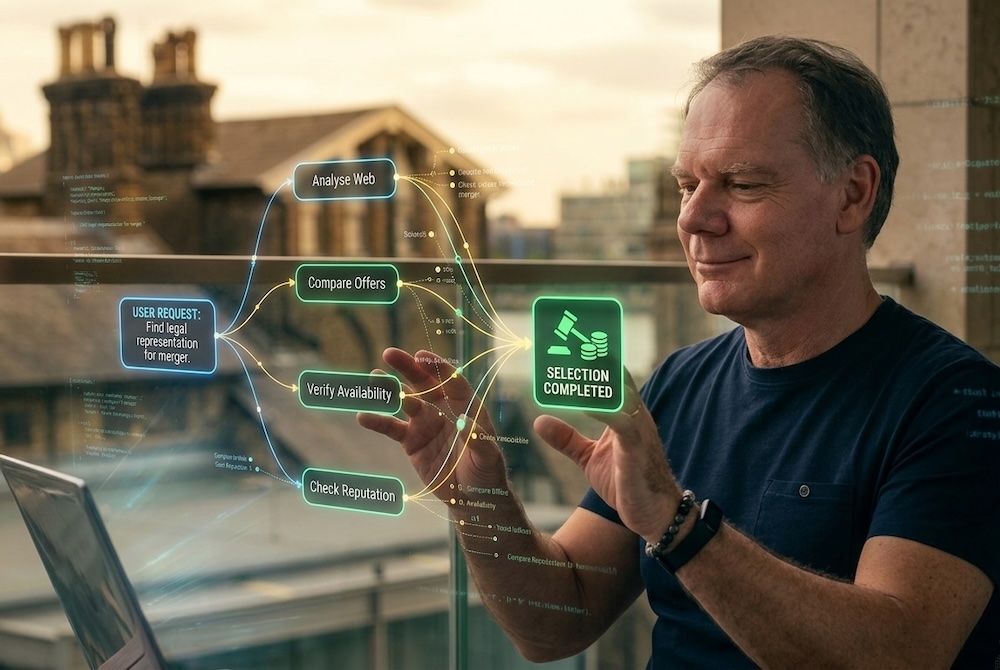 Paolo M. Luino explaining how AI agents are changing digital strategy